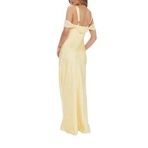 Show Me Your MuMu Pale Yellow Off-Shoulder Maxi Dress